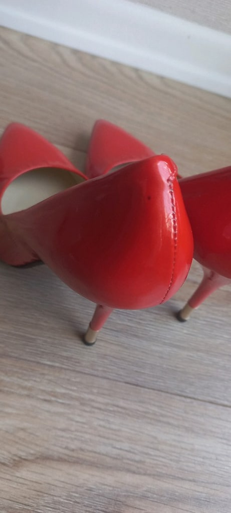 Kırmızı Rugan Stiletto Ayakkabı - 8