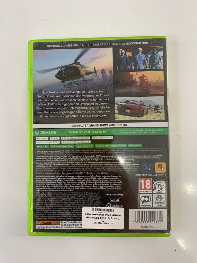 xbox 360 GtA 5 V oyun cd dvd 2 dvd sorunsuz çalışır durumda - 2