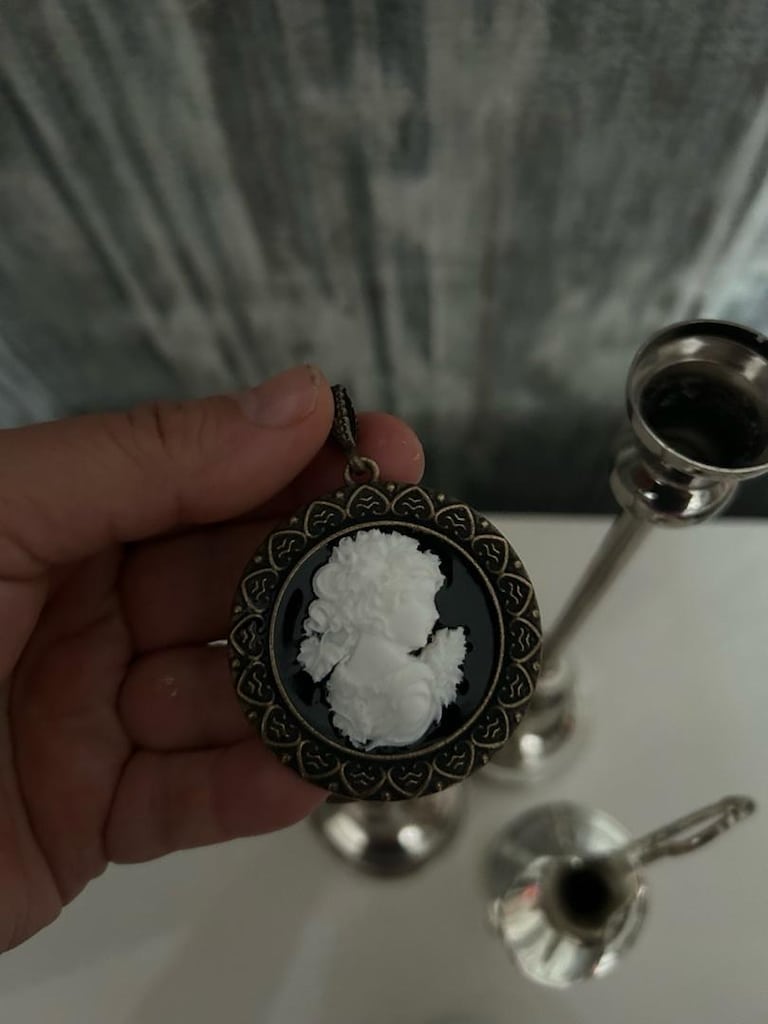 Vintage Cameo büyük boy kolye - 6