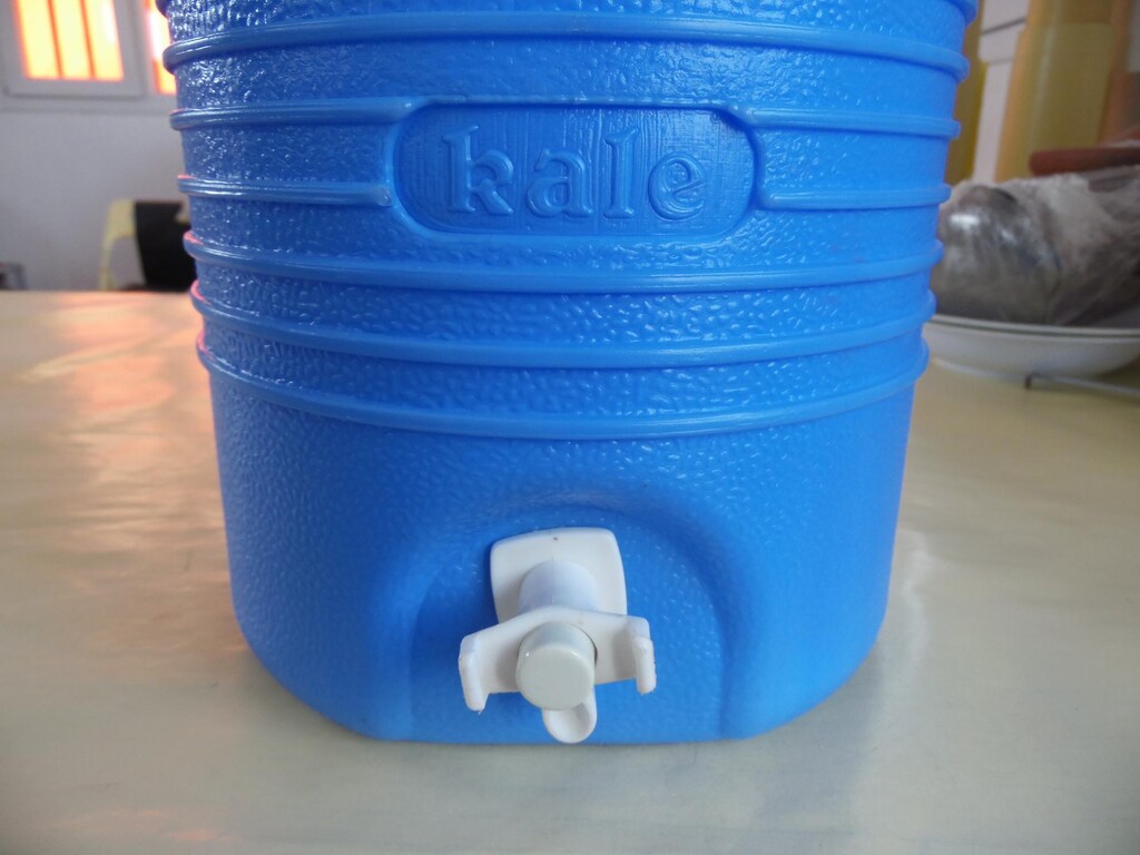 Kale musluklu soğuk su termosu 6 litre-mavi-piknik-kamp- - 2