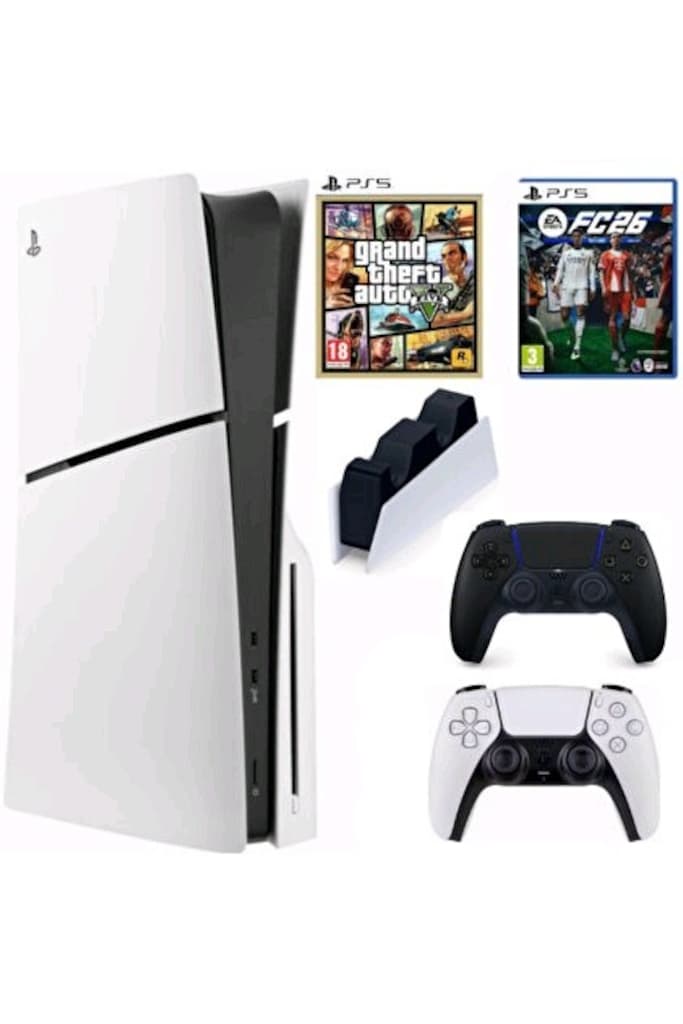 Sony Playstation 5 slim CD (İTHALATÇI GAARNTİLİ) +2.DUALSENSE KIRMIZI - 2