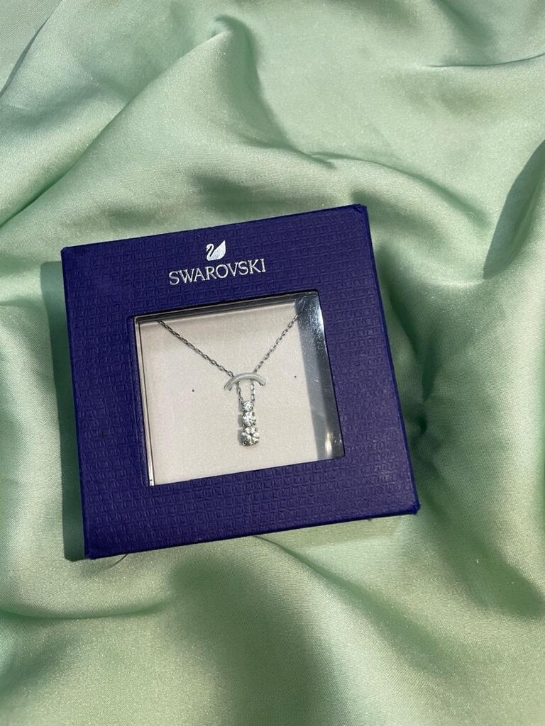 Swarovski Stilla Attract Beyaz Kristal Kolye - 7
