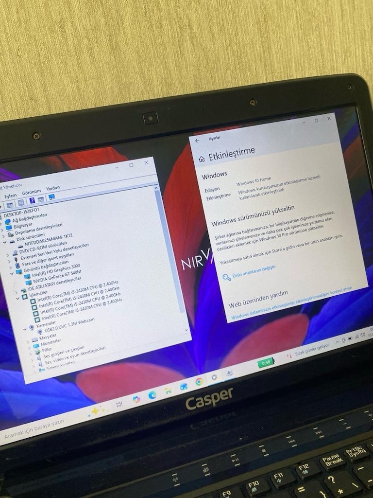 CASPER-i5-8GB RAM-256GB SSD-2GB NVIDIA 540M 128Bit-BATARYALI-LAPTOP - 5