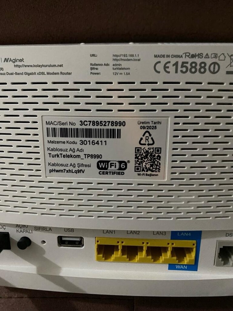 TÜRK TELEKOM FİBER İNTERNET MODEM - 5