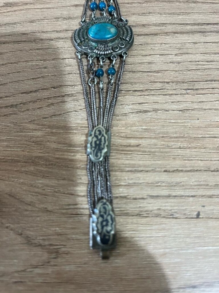 Gümüş antika bileklik - 3