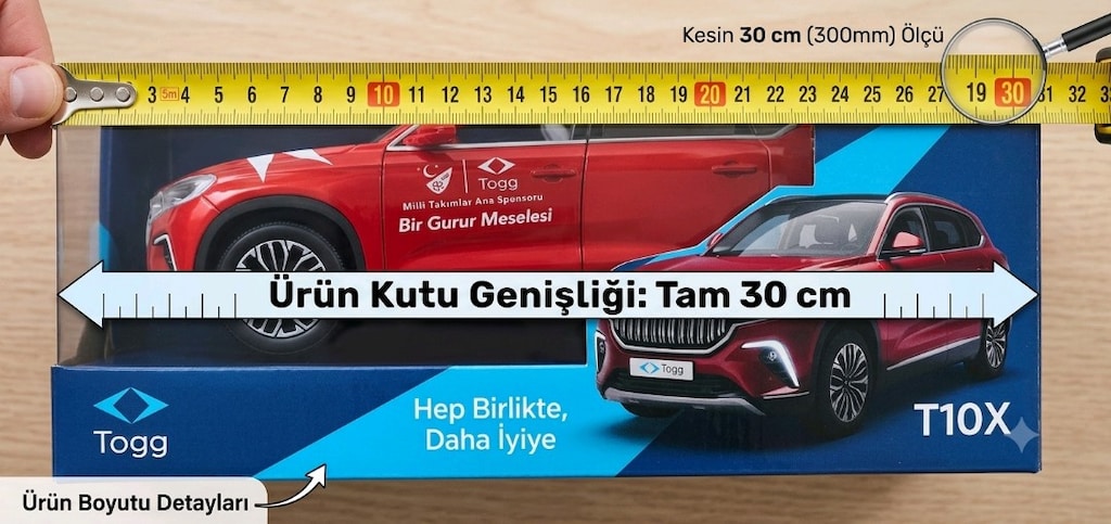 Sıfır Kutulu Togg T10X Maket Araba - Özel Milli Takım Edisyonu - 3
