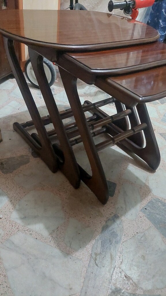 eski dönem zigon sehpa 3 lü - 3