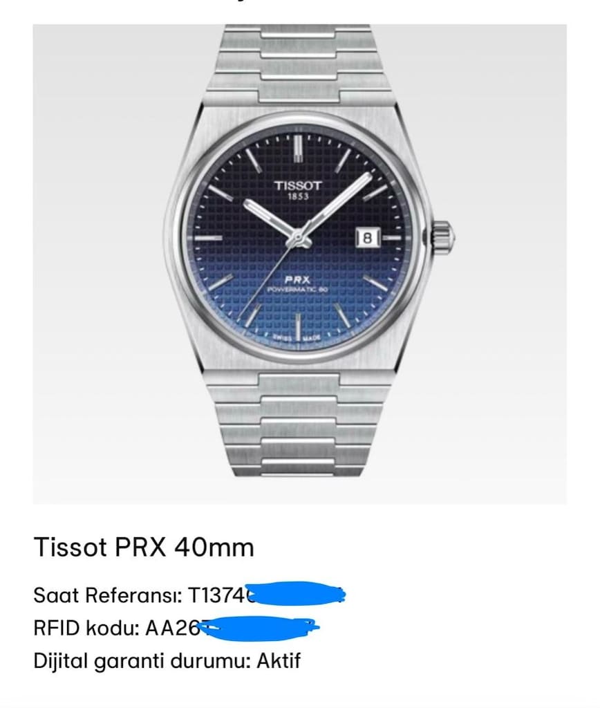 Nokta Hatasız Orjinal Tissot PRX Otomatik - 8
