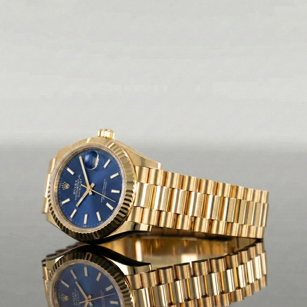 Rolex Datejust Gold - Safir Mavisi - 3