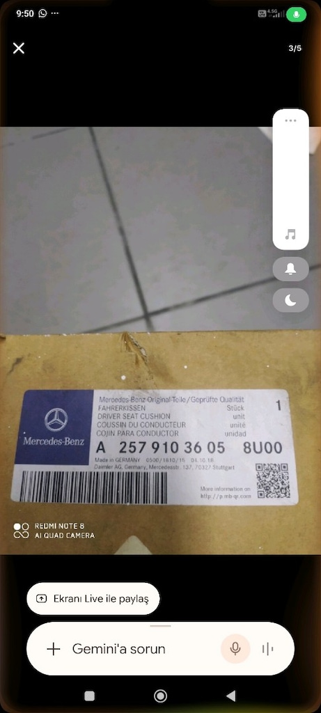 Mercedes CLS Koltuk Sırtlığı A2579103605 - 3