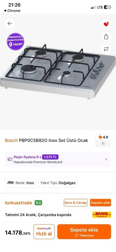 Bosch Sıfırdan farksız ocak Çakmaklı - 6