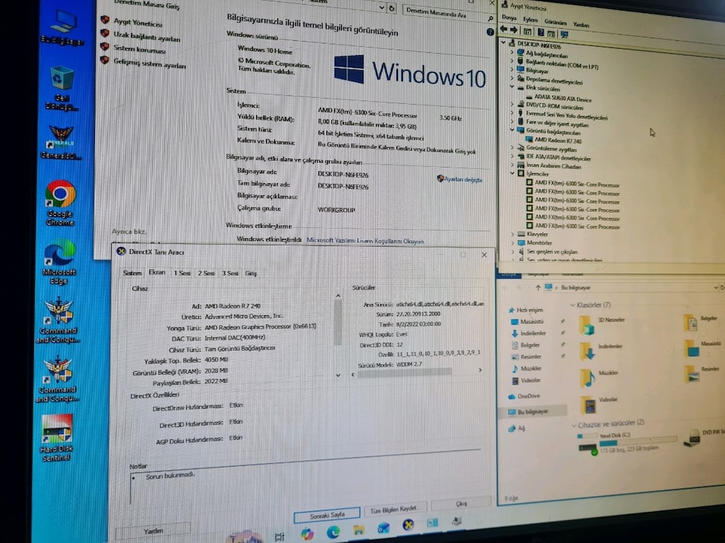 Ofis Bilgisayarı AMD FX6300 işlemci 8GB Ram 2GB Ekran Kartı Kasa - 7