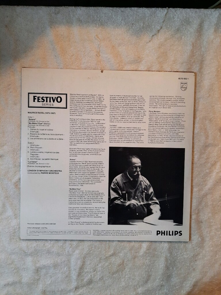 RAVEL BOLERO PİLAK 33'LÜK LP ÇOK TEMİZ - 2