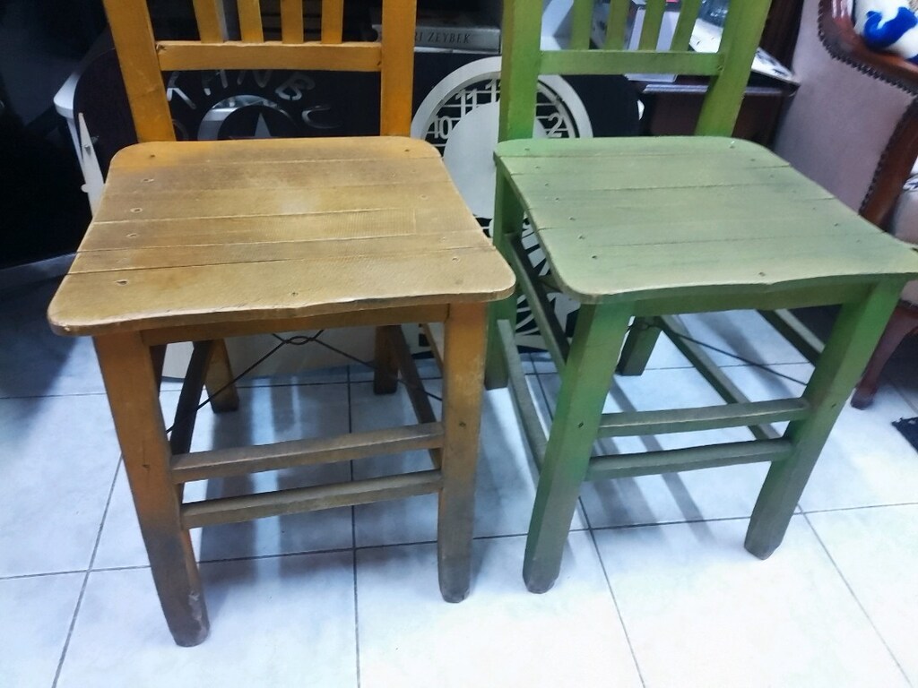 ahşap el yapımı nostalji sandalye ahşap sandelye - 5