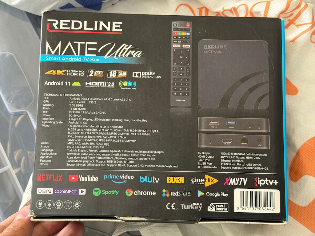RedLine Mate Ultra Android TV Media Player Android 13- 16GB - 3