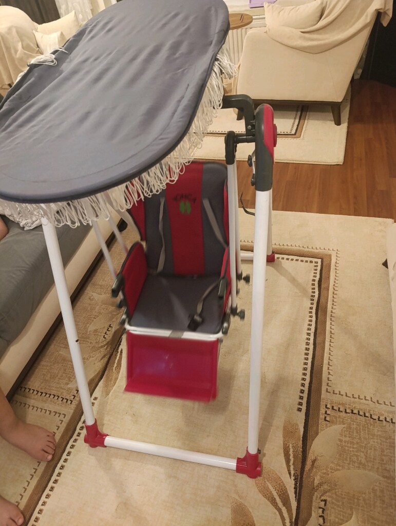 Bebek çocuk mama sandalyeli salıncak - 5