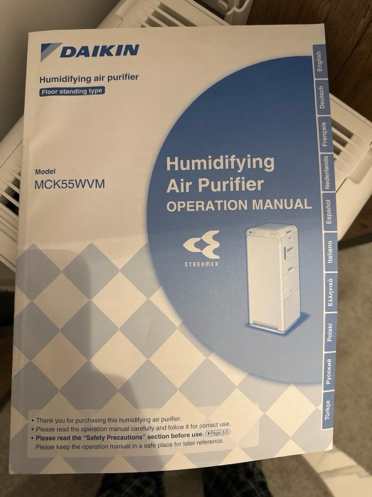 Daikin Nemlendiricili Hava Temizleyici. MCK55W