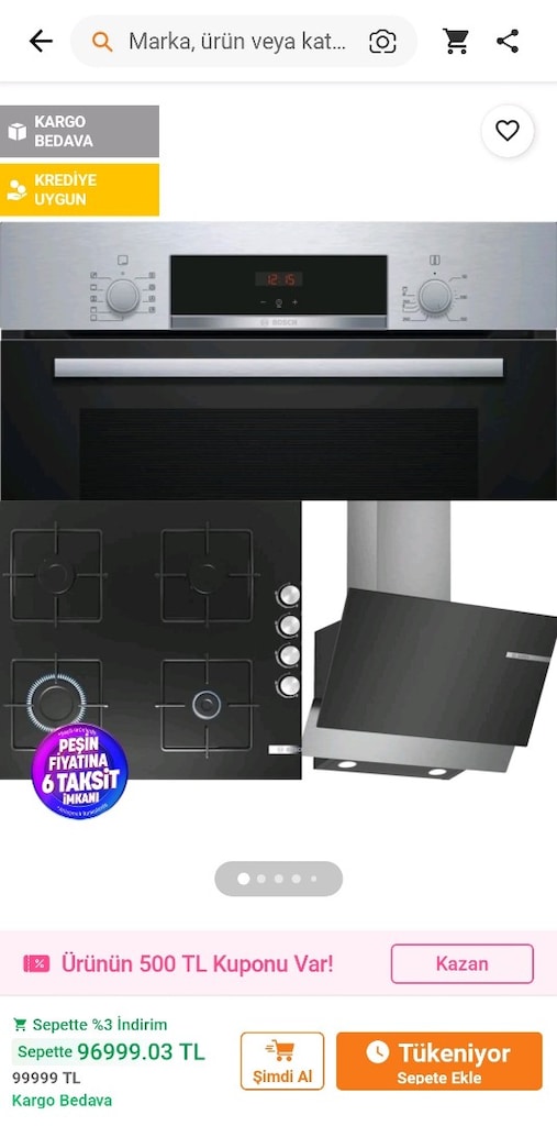 BOSCH ANKASTRE SET OCAK FIRIN DAVLUMBAZ - 2