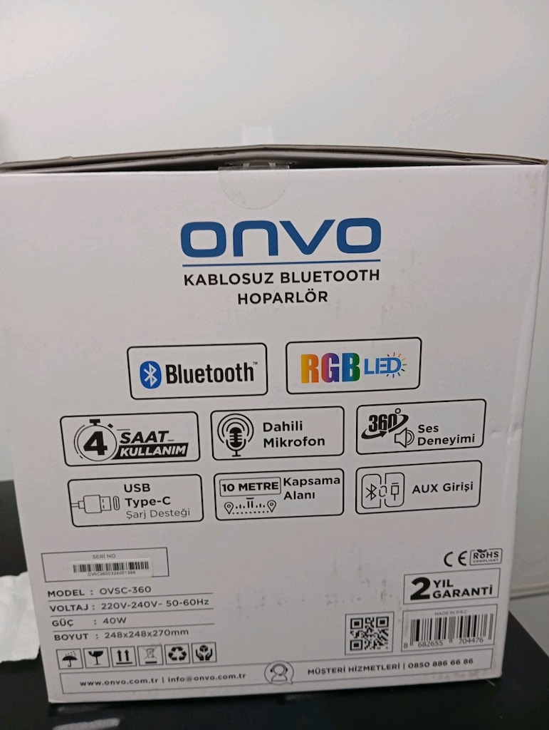 SIFIR ONVO BLUETOOTH HAPORLER - 5