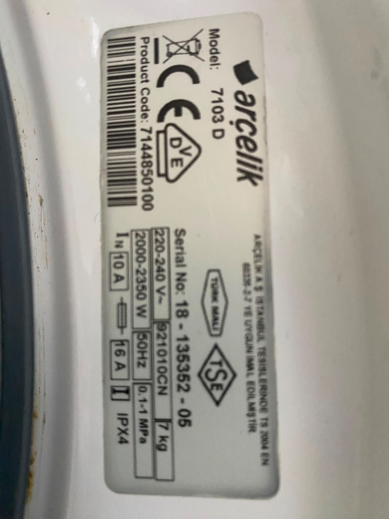 2. EL ARÇELIK MARKA 7 KG ÇAMAŞIR MAKINESI - 8