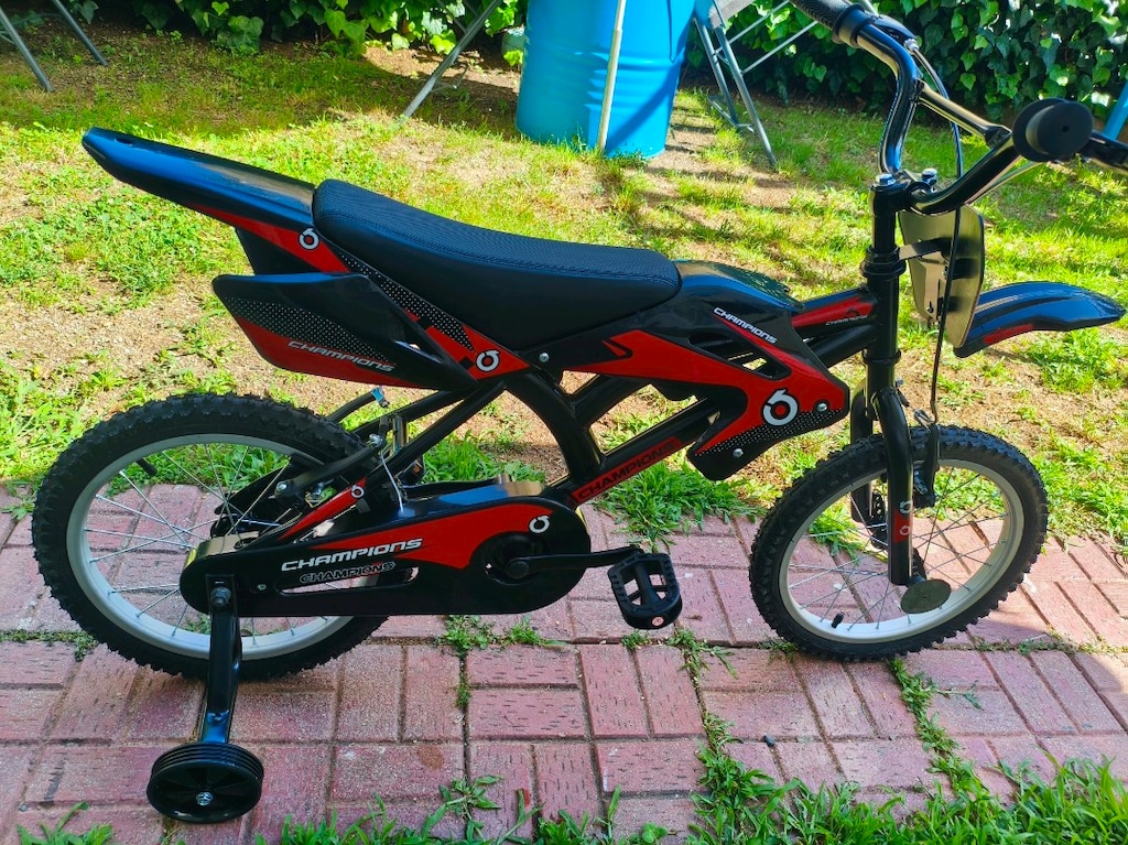 sıfır 16 jant motor görünümlü çocuk bisikleti tek fiyat PAZARLIKSIZ - 8