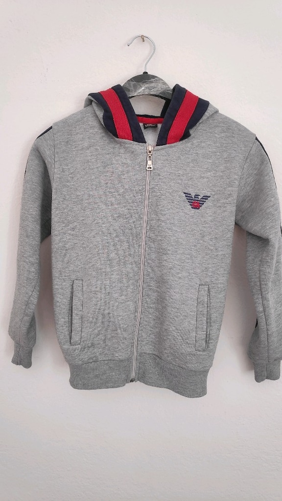 Armani Gri Kapüşonlu Çocuk Sweatshirt8/9 yaş
