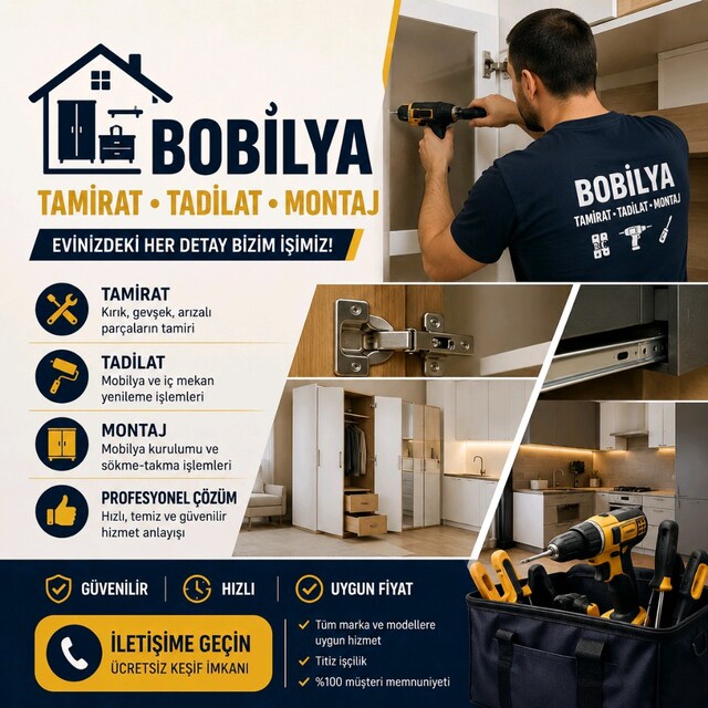 tamirat montaj işleri yapılır