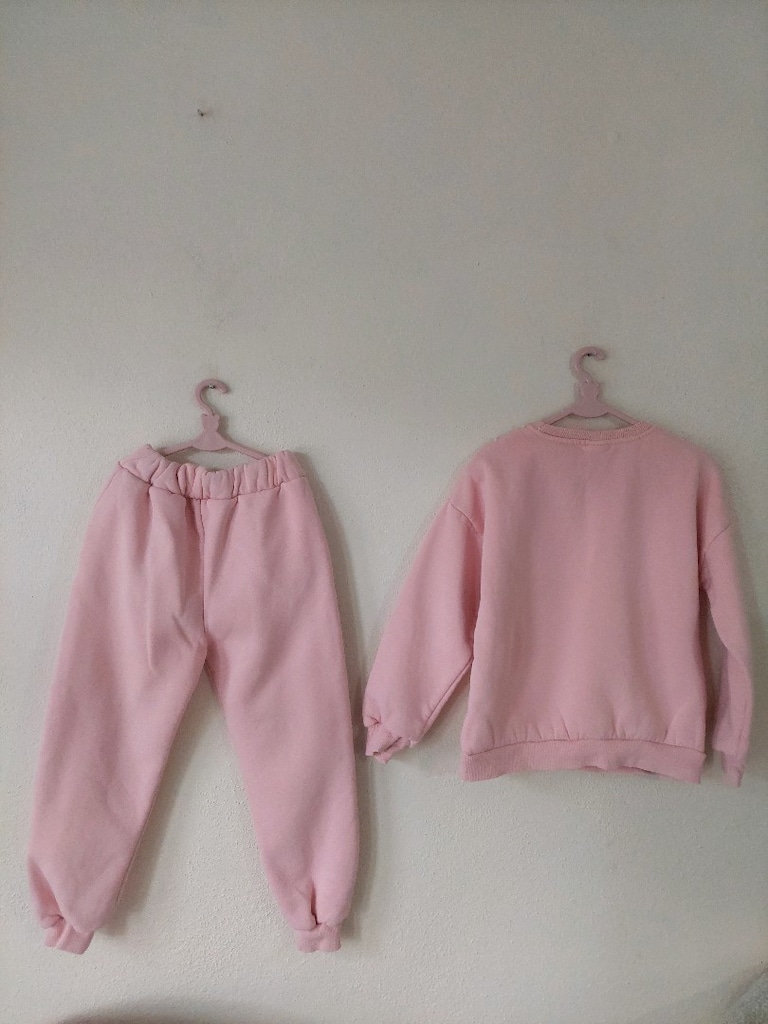 WOW inci süsleme Pembe Eşofman Takımı - 7
