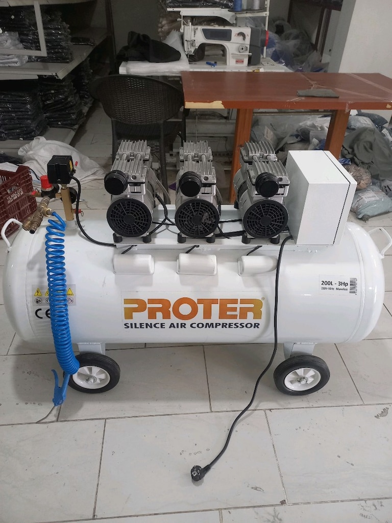 Proter 200 Litre 3 HP Sessiz Yağsız Hava Kompresörü - 4