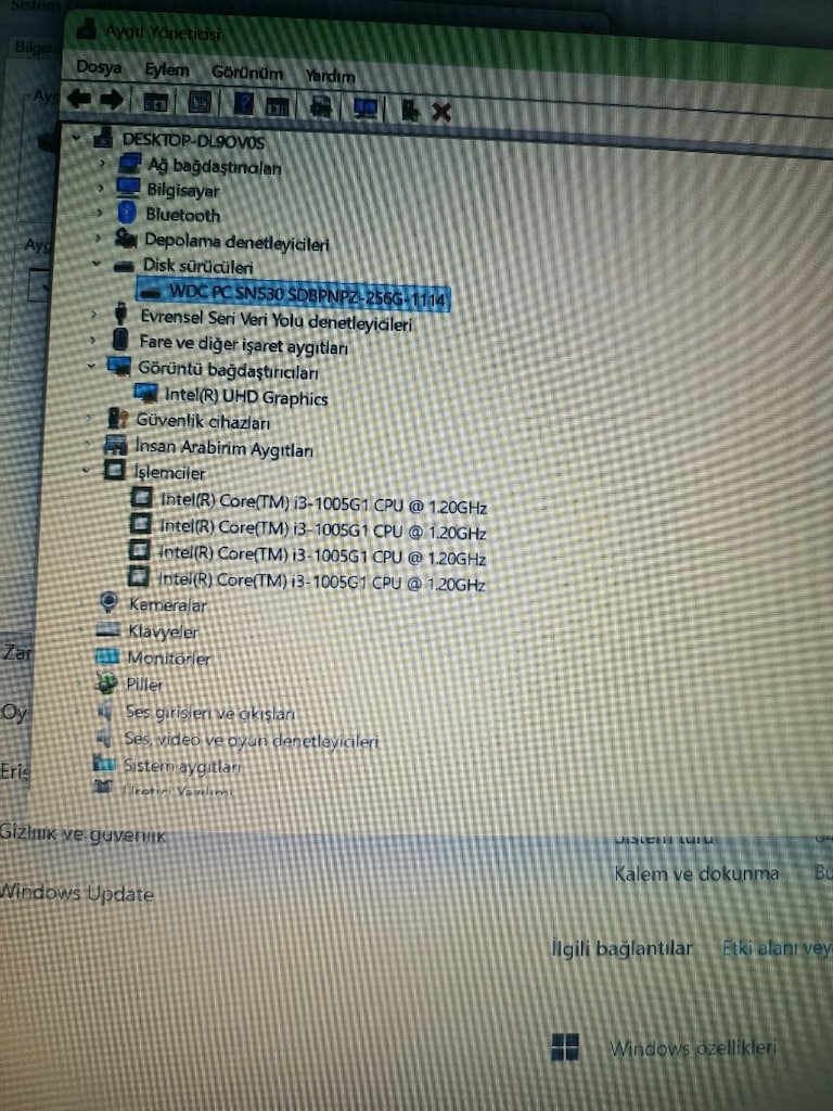 Acer 10.nesil i3 işlemcili 8 GB DDR4 Ram Full HD 256 M2 SSD sıfır gibi - 6