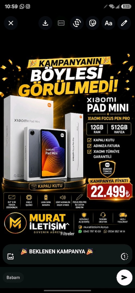 XİAOMİ PAD MİNİ 12/512GB - 2