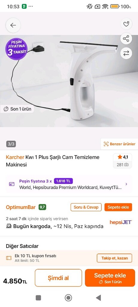 çok kullanışlı cam sil aleti Krâcher marka - 3