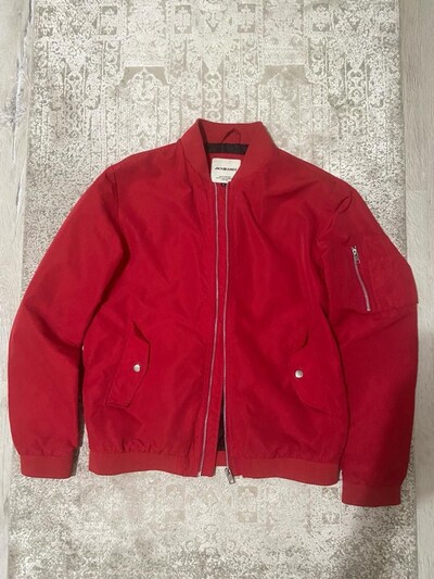 Jack & Jones Kırmızı Bomber Ceket