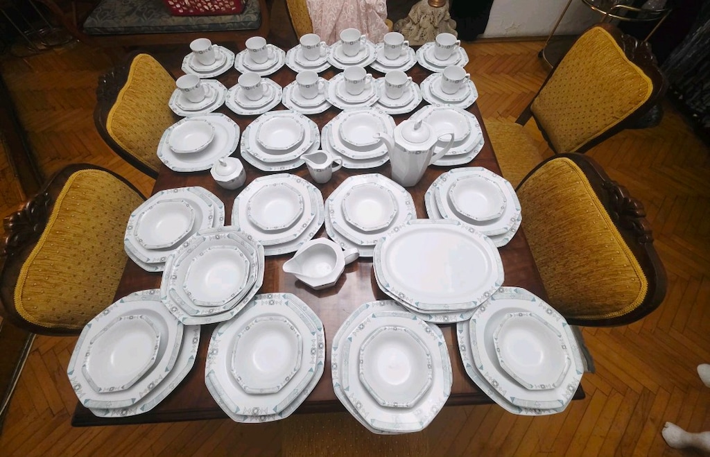 Antika 82 Parça Seltmann Weiden Damgalı Porselen Yemek Pasta Kahvaltı - 3