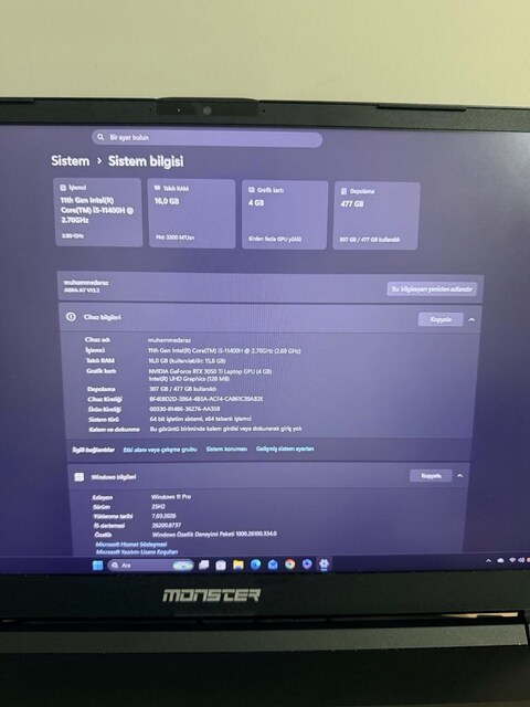 MONSTER LAPTOP ABRA A7 V13.2