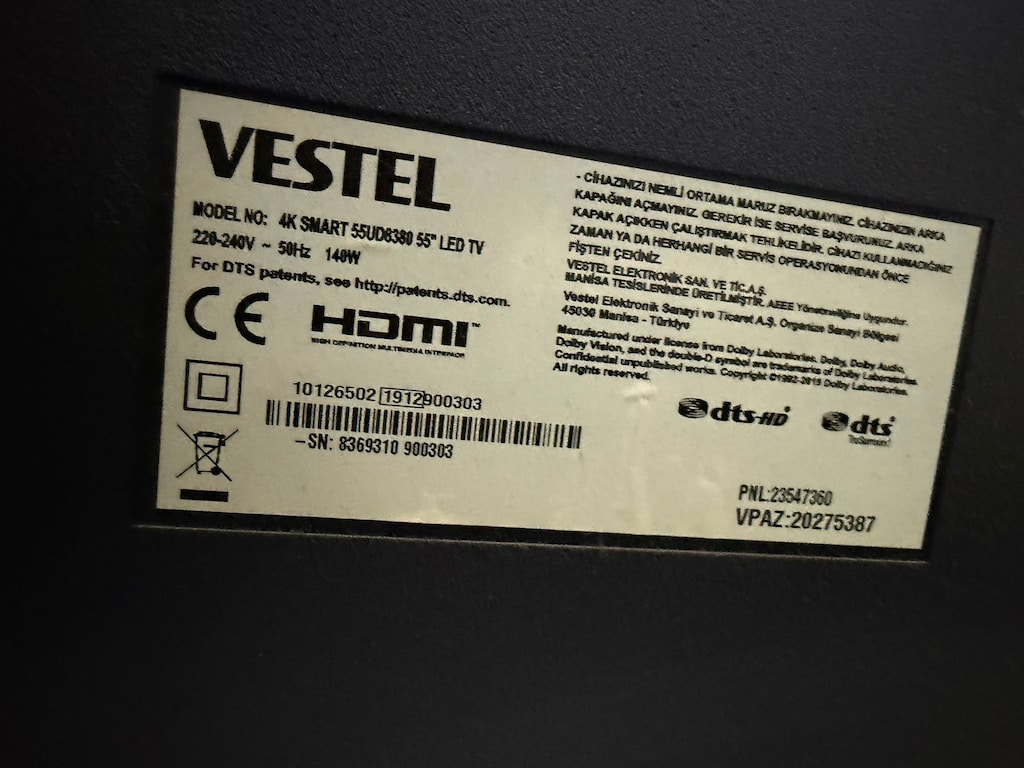 VESTEL 55 İNÇ 140 EKRAN 4K ULTRAHD SMART TV ADRES TESLİM - 14