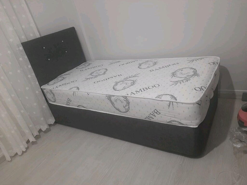 Tek kişilik baza başlık yatak 3lü set - 2