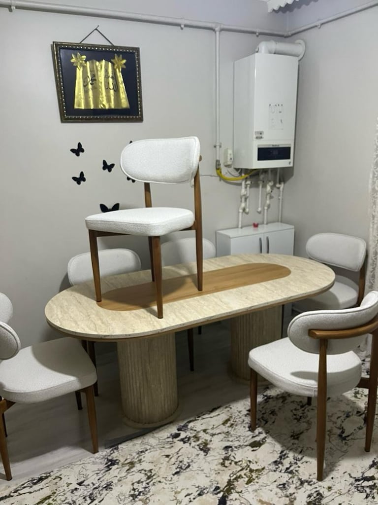 lüks polo bohem sandalye ve mdf masa - 4