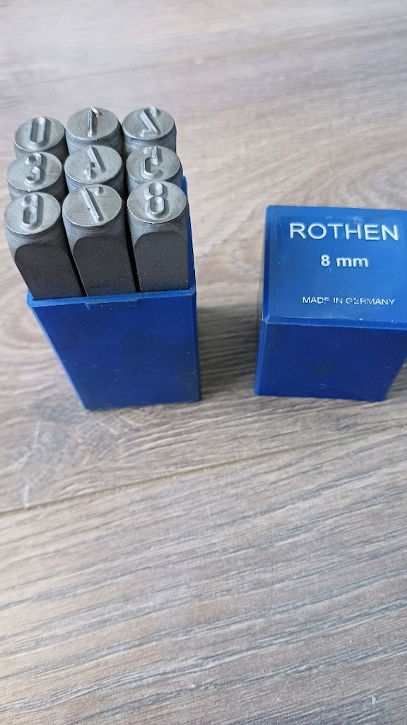 Sıfır Ayarında Alman Malı Rothen 8 mm Çelik Rakam Takımı (Numaratör) - 3