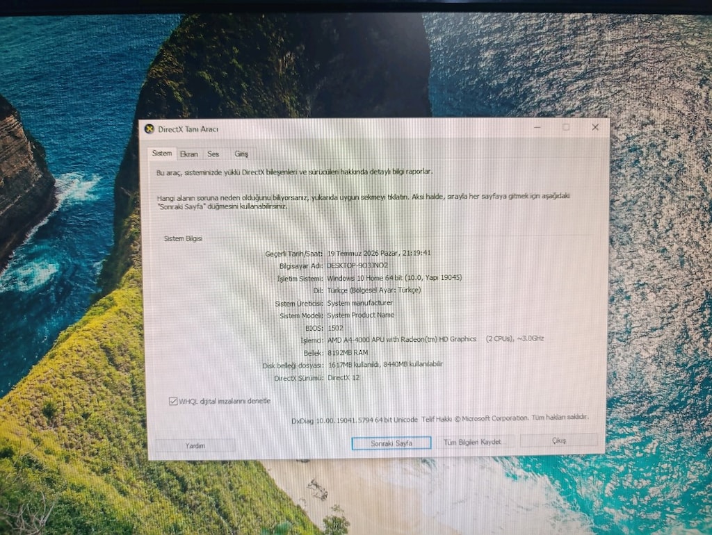SSD'li Hazır Bilgisayar | 8 GB RAM | Monitör + Klavye + Mouse Dahil - 4