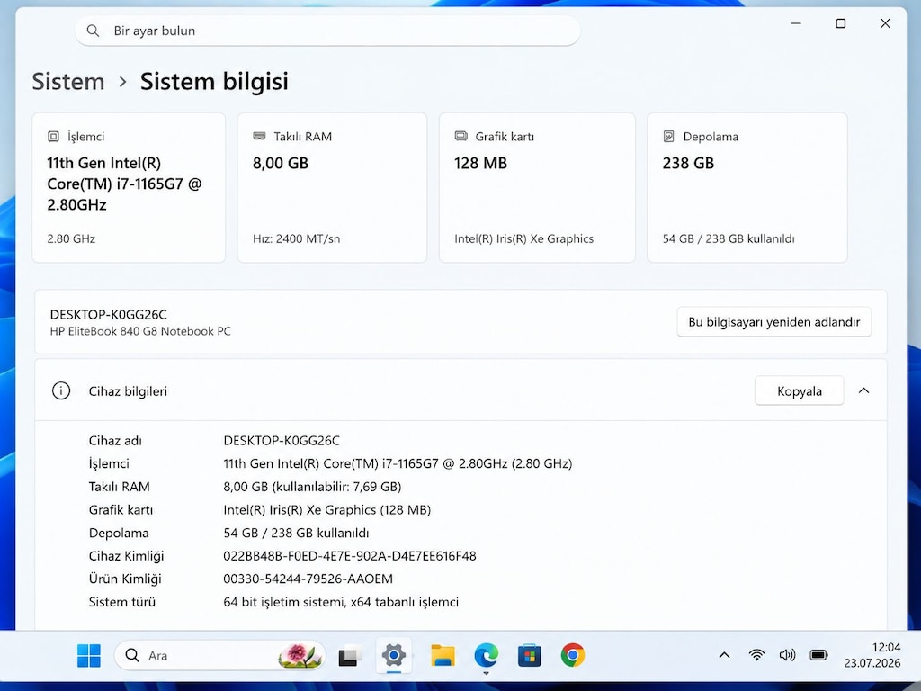Premium HP EliteBook 840 G8 | i7 11.Nesil | SSD | Temiz Cihaz - 3