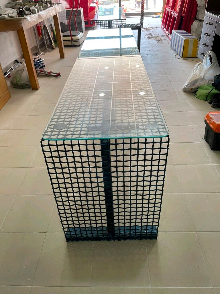 ferforje camlı iki adet masası - 3