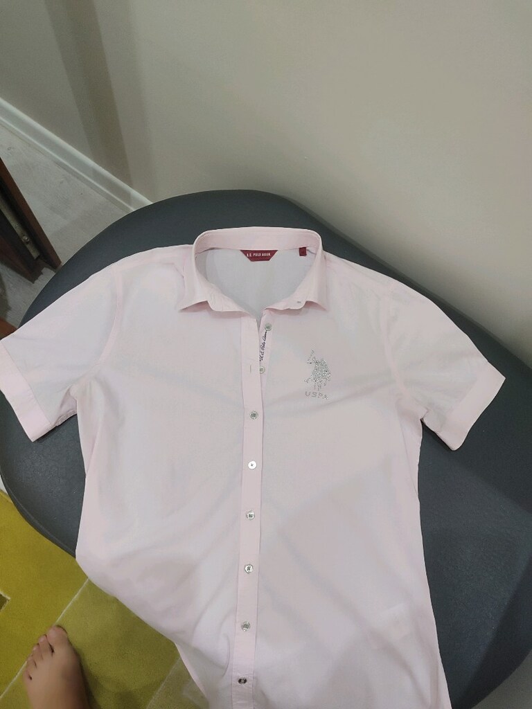 u.s polo pembe kısa kol 38 beden gömlek - 2