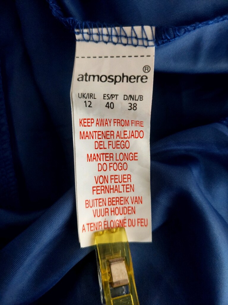 Atmosphere saksmavi astarlı Plise Etek