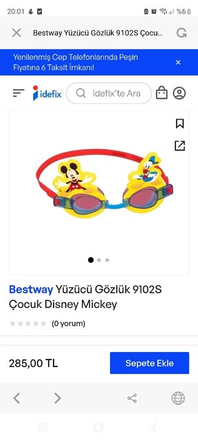 cocuk Disney deniz gözlüğü