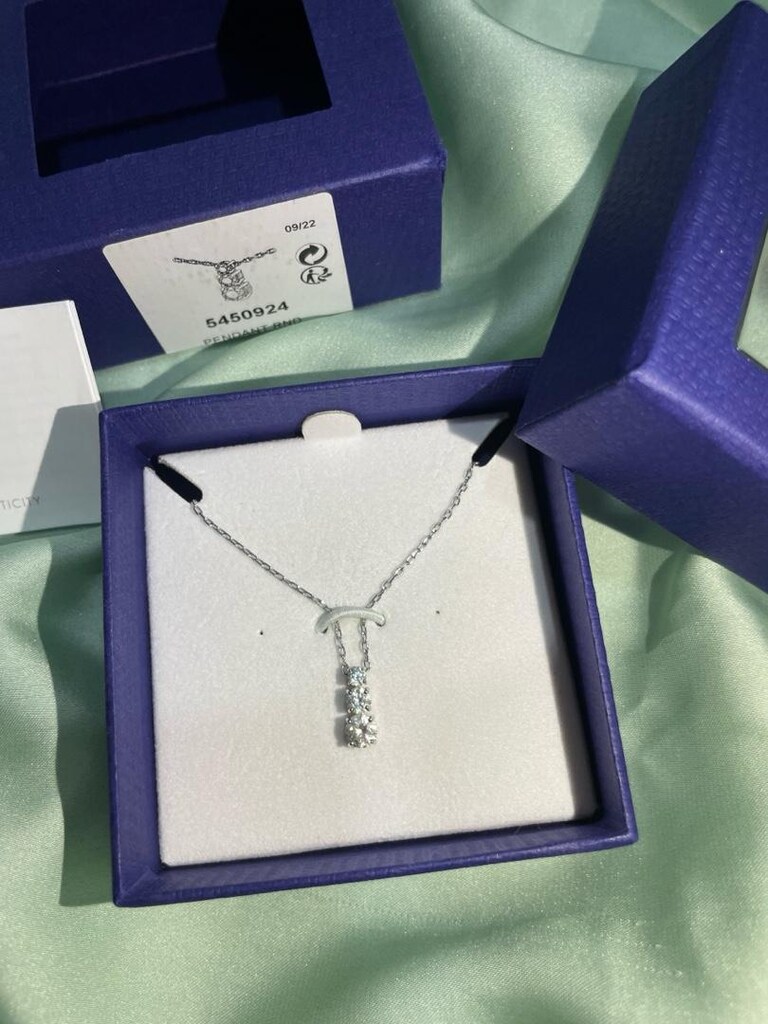 Swarovski Stilla Attract Beyaz Kristal Kolye - 6