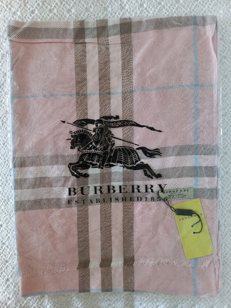 Burberry Şal kaşmir pudra renk - 4
