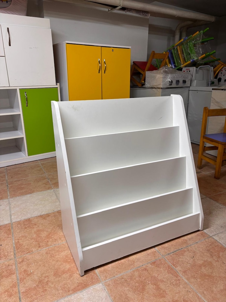 KLAS OFİS ÜSKÜDAR 4 RAFLI BEYAZ KİTAPLIK 75x75x200 CM - 2