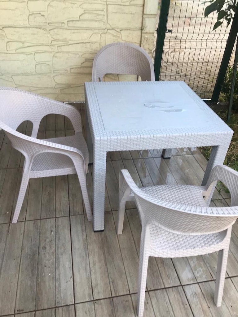 4 Kişilik Rattan Plastik Bahçe Takımı