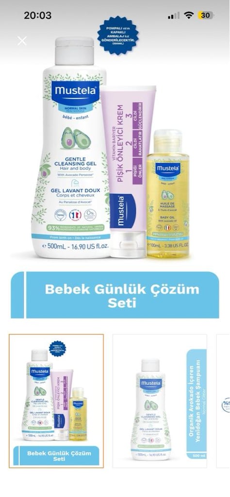 Mustela yenidoğan bebek bakım seti - 2